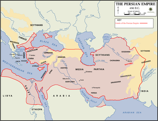 Persian empire 490bc Bactria