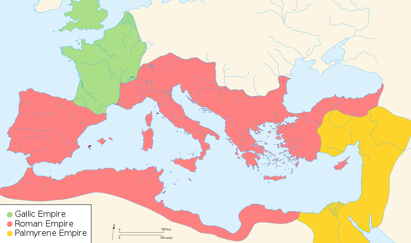 Map of Ancient Rome 271 AD