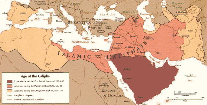 Map of the Islamic Caliphate c. 850