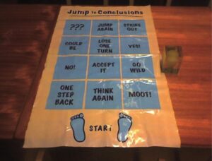 Image of a mat illustrating the jump to conclusions process.